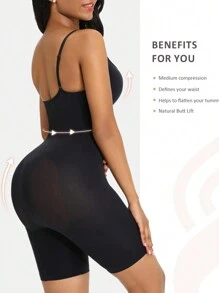 2pcs Women Seamless Full Body Sculpting Body Shaper, Waist Cincher & Butt Lifter, Postpartum Compression Bodysuit - Multicolor - View 4