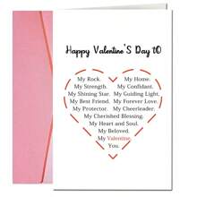 1 件情人节礼物，送给他/她，情人节快乐卡片礼物，送给妻子、丈夫、女朋友、男朋友，情人节爱心卡片 - 4 色信封 - 彩色 - 查看 10