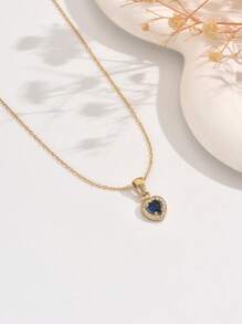 VceTd Bộ 3 dây chuyền thiết kế lãng mạn kiểu Pháp, dây chuyền mặt thép không gỉ với đồ trang trí bằng thủy tinh hình trái tim nhiều màu sắc, thích hợp cho các quý cô đeo trong đám cưới hoặc làm quà tặng ngày lễ tình nhân cho những người yêu nhau - Vàng - Xem 7