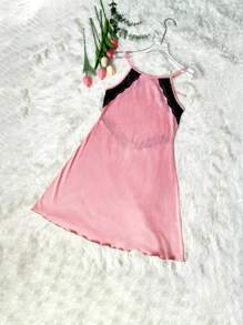 Camisón sexy de mujer con lazos de encaje suave, nueva llegada para primavera/verano