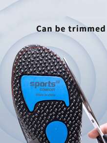 1 Pair High-Elastic Men's Running Shoe Insoles, Wear-Resistant Full-Length Shoe Accessories Suitable For Sports And Casual Shoes