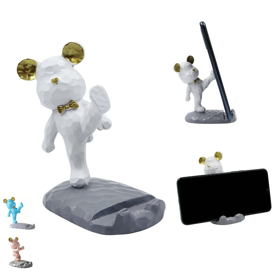 1个可折叠手机/平板电脑支架，角度和高度可调节桌面支架，兼容手机壳（白色、黑色、粉色），返校必备学习用品