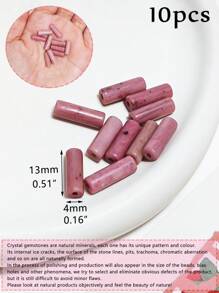 天然红棕色散珠，象征着炽热而热烈的爱情，丘比特之石，守护珍贵的爱情，适合制作情人节手链、项链、耳环和其他首饰，送给女孩/女士/女性，是送给女朋友的绝佳礼物（玫瑰粉） - 天然紅紋石 - 查看 15