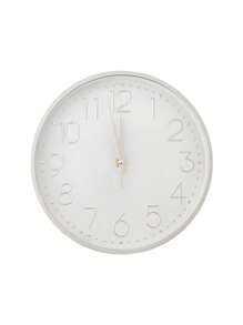 35cm Simple Wall Clock: Two-Tone Black Gold And Silver, Interpretation Of Ultimate Simplicity - Silver - View 5