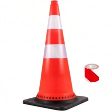 Safety Cones 5-20 Pcs PVC Orange Traffic Cones With Reflective Rings Orange Traffic Cones With Weighted Base And Hand Held Ring For Traffic Control Lane Road Parking Red - Cone 8 X 30 In. With Black Weighted Base - View 8
