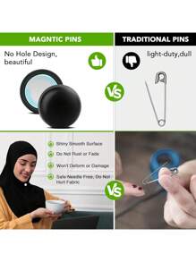 4pcs Women's High-End Scarf Magnetic Clasp Shawl Brooch Collar Clip (No Card No Box) For Dress - Multicolor - View 7