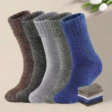 3/5 Pairs Of Thick Woolen Socks For Men, Autumn And Winter Stockings, Towels To Keep Winter Warm, Crew Socks, Christmas Gift