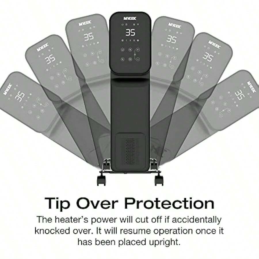 MYLEK Oil Filled Radiator Portable Smart Heater 2.5KW WiFi App Enabled ...