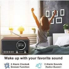 Monodeal DAB Radio With Bluetooth DAB+ DAB Plus Digital Radio FM Radio HiFi Speaker 5W TFT Display Radio With 60 Presets Sleep Timer Snooze - Black1 - View 6