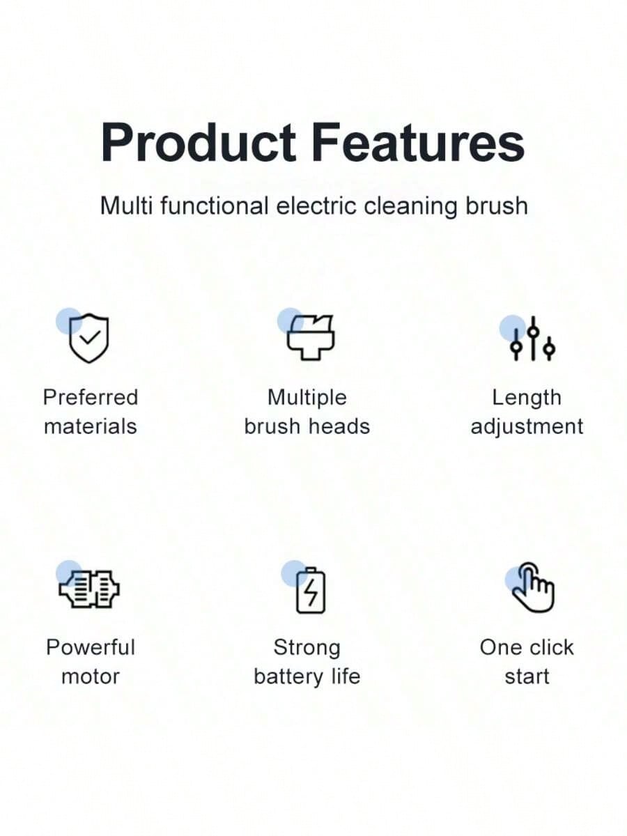 مجموعة منظف كهربائي دوّار للأرضيات – فرشاة كهربائي...