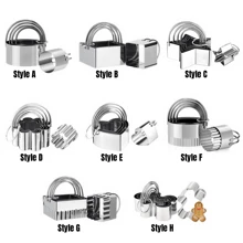 5pcs Cookie Cutter Set With Handles, Professional Baking Dough Tools, Stainless Steel Round Cookie Cutters, Rust-Proof, Easy To Clean, Dishwasher , Gift Box Packaging