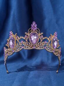 1pc Elegant Crystal Crown Bridal Headpiece, Wedding Tiara Headband For Women, Queen Party Prom Accessories Valentine's Day Accessories - nhiều màu - Xem 17