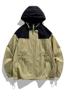 Chaqueta ligera, transpirable y holgada de protección solar para mujeres, de verano - Verde militar - Ver 1