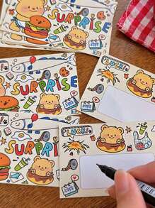 DIY Scratch Cartoon Cards, Gift Tags, Party Stickers, Raffle Tickets, Fun For Leisure & Party Events - Beige - View 3