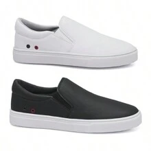 Kit 2 Iate Slip On Easy Fit Original H. Shoes Sneakers With Eyelets - Unisex - 白色/黑色 - 查看 1