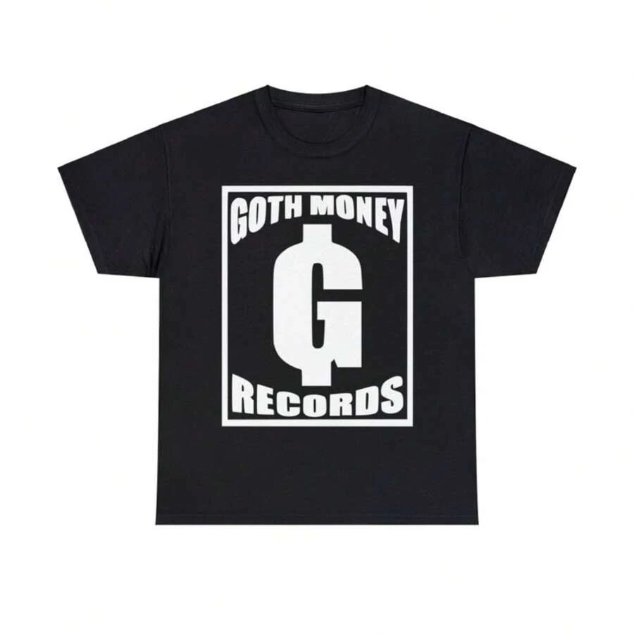 Goth Money Records OG Box Logo T-Shirt GMR Wear Merch Cotton Tee Shirt - 黑色 - 查看 1
