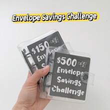 1pc 150/300/500/1000 Savings Challenge Binder - Mini Budget Binder With Cash Envelopes And Inserts, Convenient For Saving Money,Boho Vibes