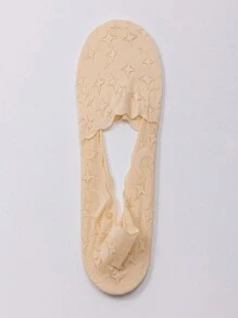 6 pares de calcetines invisibles tipo bote de mujer, con encaje estilo estrellado, de silicona antideslizante y cómodos, aptos para uso diario