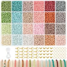 3mm Glass Seed Beads For Bracelets Making, Friendship Bracelet Making Kit For Girls, 24 Colors Bead Bracelet Kit, Beads For Jewelry Making Kit, DIY, Arts, Crafts Gifts