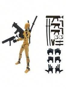 1 件铰接式幸运木偶，3D 打印可移动娃娃，DIY 第三代人体模型娃娃组装 - 彩色 - 查看 11