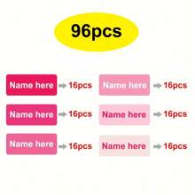 96pcs Personalized Labels, Custom Name Labels For School Supplies, Lunch Box, Books, Water Cup And Toothbrush Labels, 1.18inch*0.5inch, Water Droplet/ Splash Proof, Not Water Immersion Proof