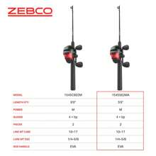 Zebco 404 Spincast Reel And Fishing Rod Combo, 5-Foot 6-Inch 2-Piece Fishing Pole, Size 40 Reel, Right-Hand Retrieve, Includes 28-Piece Tackle Kit, Black/Red - 黑色 - 查看 6