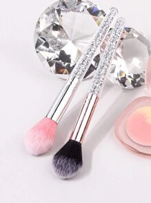 1支水晶水钻手柄柔软亲肤腮红/高光/散粉多功能化妆刷，可作粉底刷、遮瑕刷、腮红刷、修容刷、古铜粉刷、散粉刷等使用，赠品 - 彩色 - 查看 1