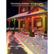 Govee Outdoor LED String Lights 15m RGBIC WiFi Garden Lights Dimmable Warm White LED Bulbs IP65 Waterproof Smart Garden Lights For Backyard Party - 15M - View 3