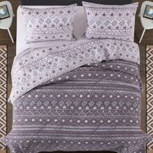 African Mud Cloth Quilt Set 3-Piece Full/Queen By Barefoot Bungalow