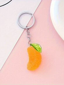 Orange Slice Realistic Fruit Keychain Gift For Valentine's Day, Cute Fruit Themed Accessories Set With Keyring, Perfect Gift For Fruit Lovers