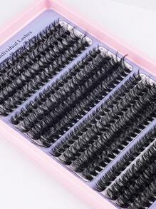 312 簇 C/D 曲率，柔软 50D+60D+80D+100D 股 0.07 毫米仿貂皮单根睫毛，10-16 毫米混合，312 件/16 个托盘，柔软自然，防水，轻盈，易于日常使用、派对或婚礼