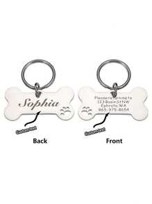 1pc Personalized Pet Tags - Stainless Steel Medal With Engraved Pet Name And Contact Details, Personalized Dog Tags And Cat Tags For Kitten And Puppy Accessories, Gift For Pet Lovers, Durable - Multicolor - View 10