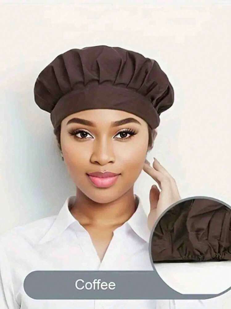 1 Pc Multi-Color Adjustable Elastic Chef Hat, Cooking Cap, Suitable For Kitchen, Cooking, Restaurants And Factories, Hair Protection,Summer,Beach,Holiday,Travel - Multicolor - View 1