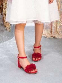 1 paire de sandales à talons hauts de luxe, à la mode, élégantes et polyvalentes pour les filles