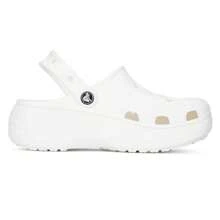 Crocs Sandalias de plataforma tipo zuecos nublados Bea, chanclas de playa para mujer, estilo 208186-100 - Blanco - Ver 5