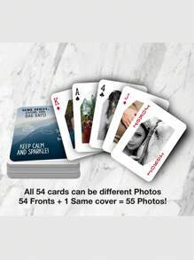 Custom Deck Of Cards, Personalized Photo Playing Cards With Box, Unique Valentine's Day Gift Photo Gifts, Family Party Favors,Anniversary Gift, Gift For Anniversaries, For Valentine's Day, For Mother's Day, For Birthdays, For Father's Day, For Graduation, For Weddings, For Housewarming Living Room, Office, Tea Room, Home - Multicolor - View 4