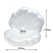 Inflatable Seashell Pool Float, Blow Up Giant Clam Floatie With Pearl Ball, Shell Pool Floating Ride On Raft Chair For Swimming Pool Summer Beach Party For Adults