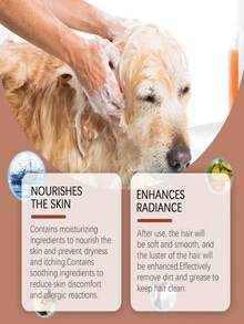 Gentle Cleansing Pet Shampoo, Soft & Smooth Pet Hair Care Dog Shampoo