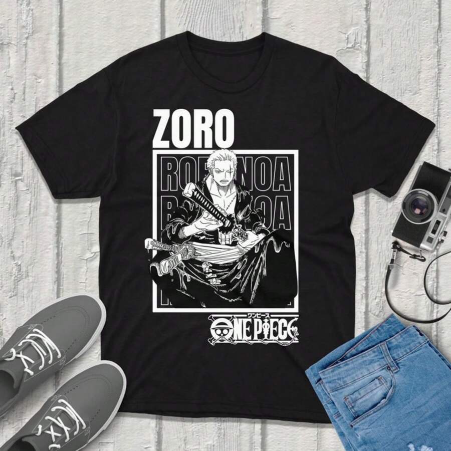 Roronoa Zoro One Piece T-Shirt Anime Vintage Streetwear Premium Quality Apparel Featuring Your Favorite Characters Perfect For Anime Fans