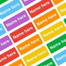 96pcs Personalized Labels, Custom Name Labels For School Supplies, Lunch Box, Books, Water Cup And Toothbrush Labels, 1.18inch*0.5inch, Water Droplet/ Splash Proof, Not Water Immersion Proof