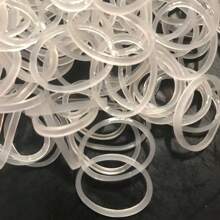 100/200/300 Stück hochelastische Silikonruberbänder, hitzebeständige transparente weiße Gummiringe, Industrieruberbänder, Durchmesser: 2cm Schulanfang