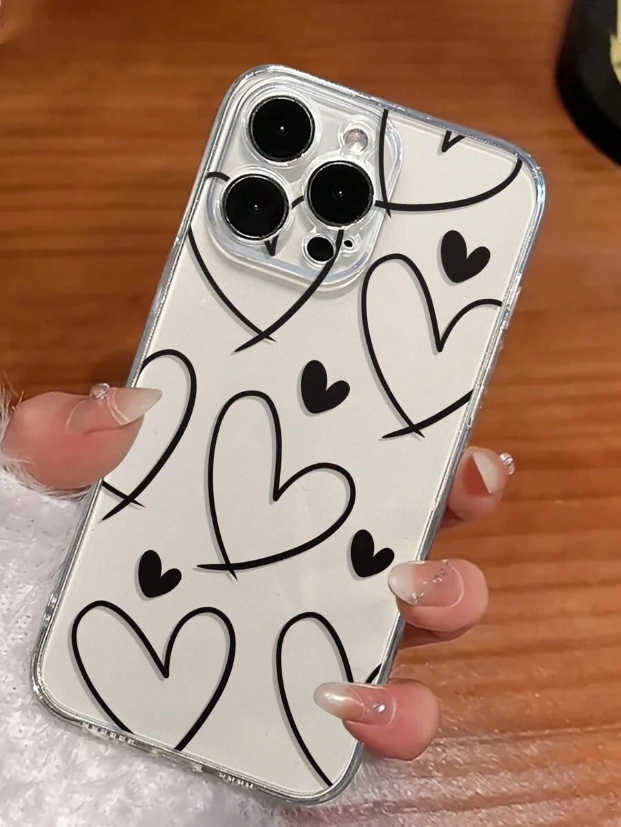 Precision Hollow Love Pattern Scratch-Resistant Soft Phone Case Waterproof Shockproof Anti-Fall - Multicolor - View 1