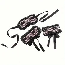 Maid Style Sexy Black Lace Eye Mask, Comfortable & Soft, 2 Colors - Perfect For Couples & Sensual Play Sexy Lingerie Accessories