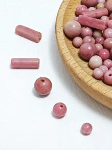 天然红棕色散珠，象征着炽热而热烈的爱情，丘比特之石，守护珍贵的爱情，适合制作情人节手链、项链、耳环和其他首饰，送给女孩/女士/女性，是送给女朋友的绝佳礼物（玫瑰粉） - 天然紅紋石 - 查看 4