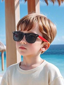 1 Set Vintage Children's Square Frame Fashion Glasses, Simple & Design, Rich Colors Available, Suitable For Boys/Girls Party, Holiday, Outdoor, Travel, Decoration, Daily Accessories, Photography Props