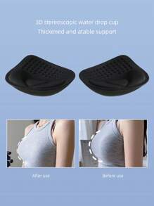 1pair Thickened 4cm Underwear Cup, Small Breast Padding, Removable And Washable Push-Up Breast Pad Inserts To Increase Padding, Underwear And Bra Accessories