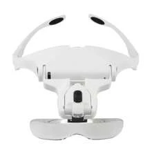 Magnifying Glasses Reading Illuminated Magnifier 1.0X 1.5X 2.0X 2.5X 3.5X 2 Lights Adjustable Head Illuminated Loupe Magnifier