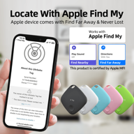 1pc Global GPS Tracker & Bluetooth Locator, Key Finder, Bag, Pet, Backpack, Tablet, Laptop, Item Finder, Smart Tracking Device, Compatible With Apple Find My App