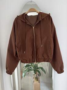 Windbreaker Bomber Jacket - 紫紅色 - 查看 1