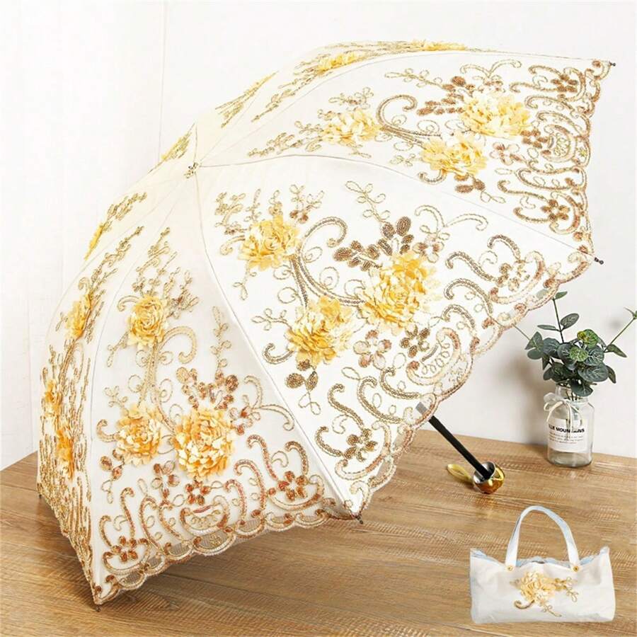 1把复古蕾丝阳伞,防风防紫外线,礼品伞,婚礼伞,公主伞(拍照用),多种颜色可选,夏季降温,海滩,旅行,春夏必备,伴娘礼物,房间,卧室装饰,海滩,旅行,男女通用,度假,可爱小物,母亲节礼物,卧室装饰,花园,厨房装饰,夏季,海滩,旅行必备,房间装饰,软萌,毕业季礼物 - 彩色 - 查看 1